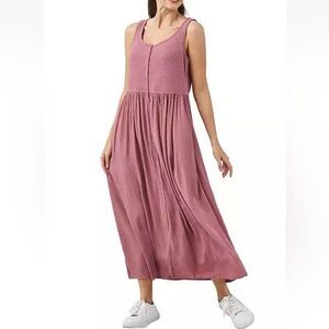 Frye Women's Button Front Midi Tank Dress with Pockets Size XXL